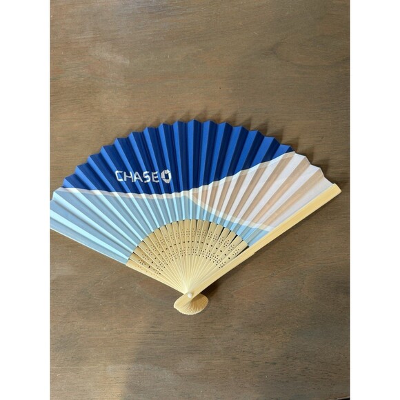 US Open Tennis 2025 Hand Fan NEW Chase Merch Wood base Light / Dark Blue 8.5" - Picture 5 of 6